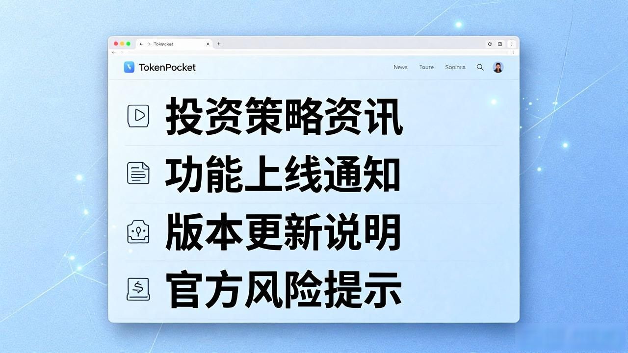 TokenPocket官网怎么查投资策略资讯？