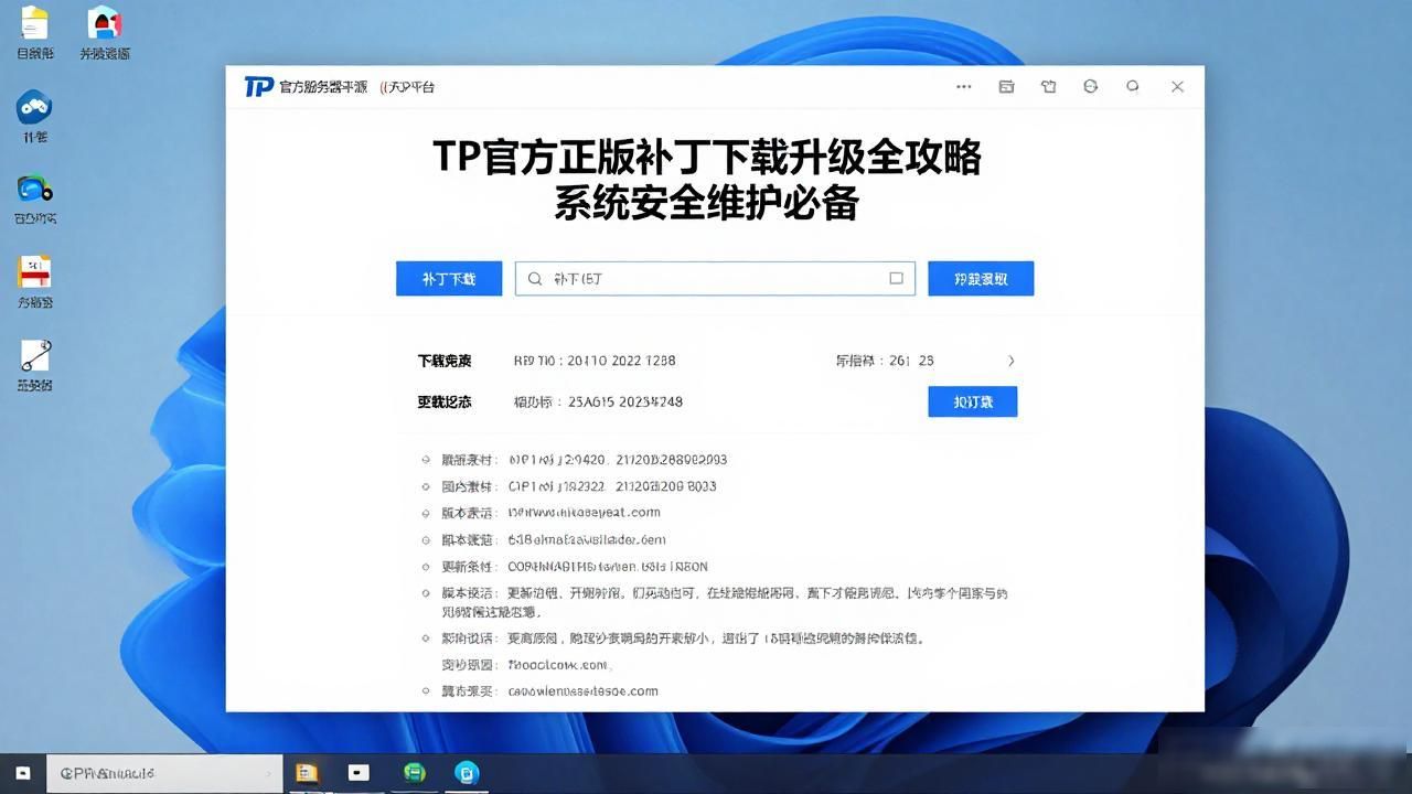 TP官方正版补丁下载升级全攻略 系统安全维护必备