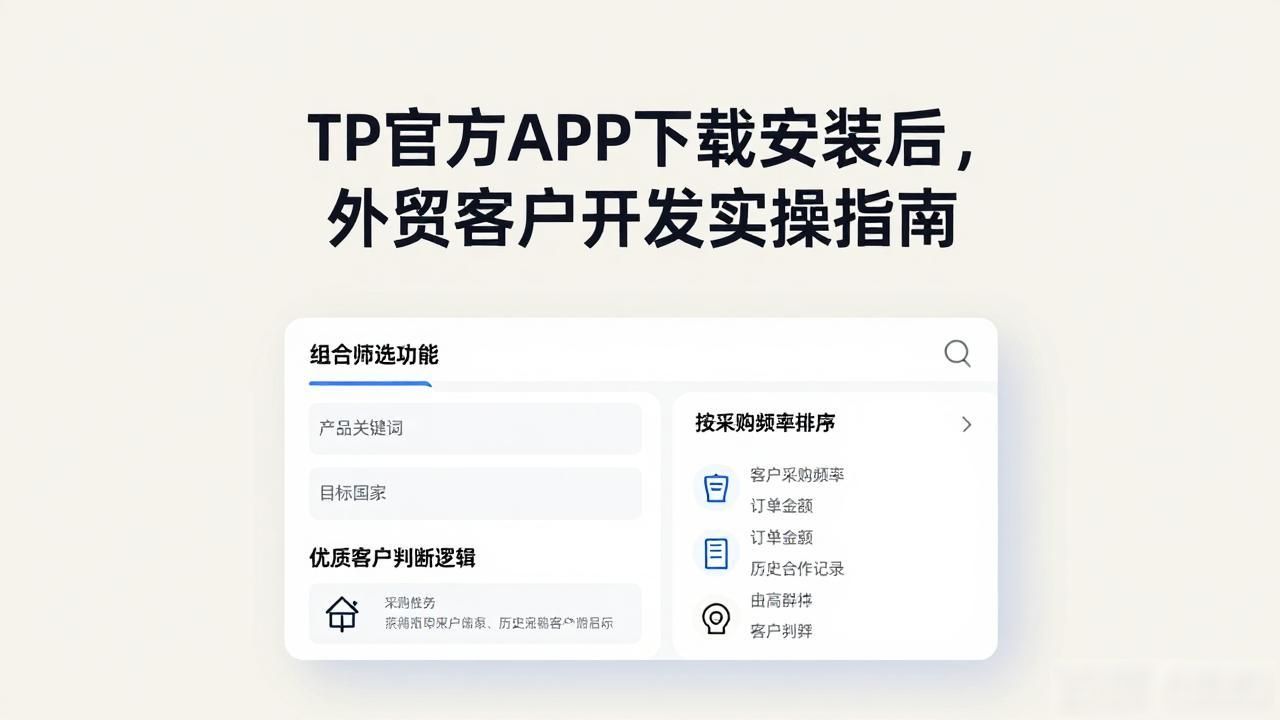 TP官方APP下载安装后，外贸客户开发实操指南